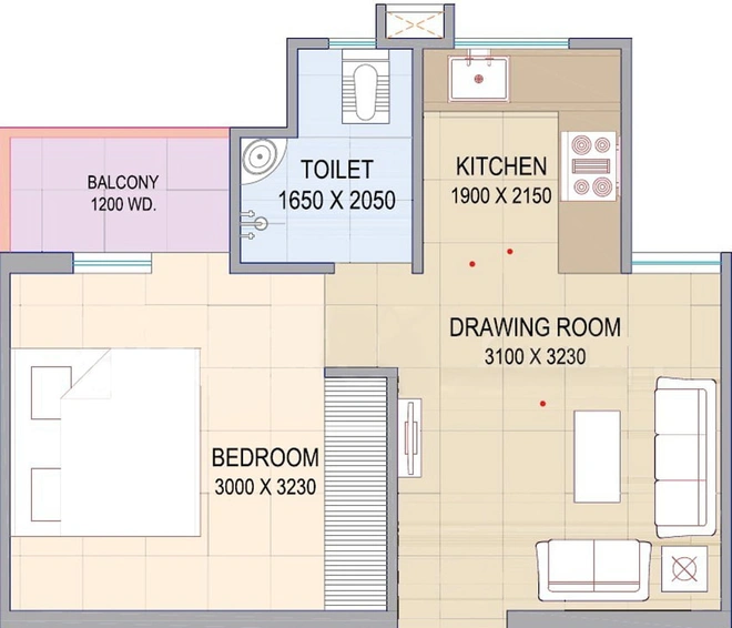 1 BHK Flat in Pintail Park City in Gomti Nagar, Lucknow - Image 333849