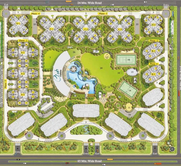 Master Plan of Rishita Mulberry Heights in Sushant Golf City, Lucknow - Image 7334