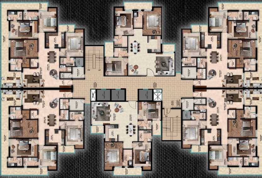 Floor Plan of Rohit Galaxy in Gomti Nagar, Lucknow - Image 3863