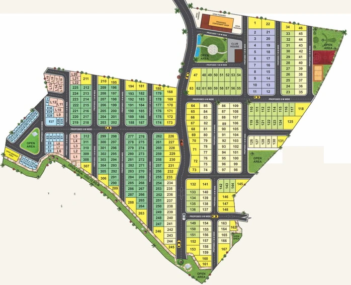 Master Plan of Lodhi Kasturi Courtyard in Kokta Bypass, Bhopal - Image 45169