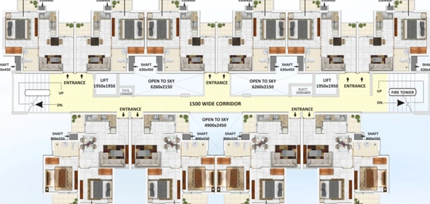 Floor Plan of Paarth Humming Retreat in Sarojini Nagar, Lucknow - Image 48702