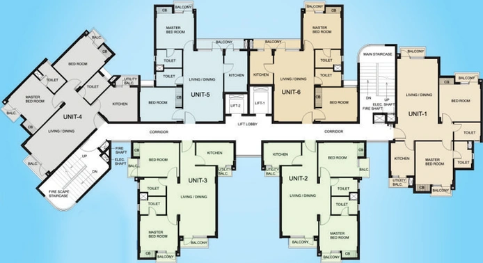 Floor Plan of Ansal Olympus Lake View in Sushant Golf City, Lucknow - Image 4234