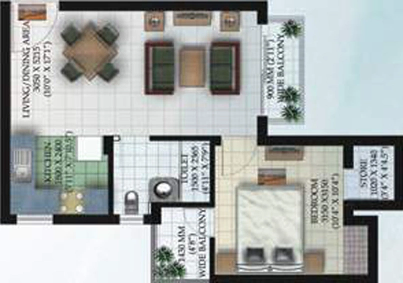 1 BHK Flat in Ansal Santushti Enclave in Sushant Golf City, Lucknow - Image 495844