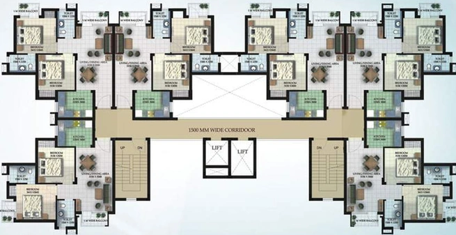 Floor Plan of Ansal Santushti Enclave in Sushant Golf City, Lucknow - Image 48728