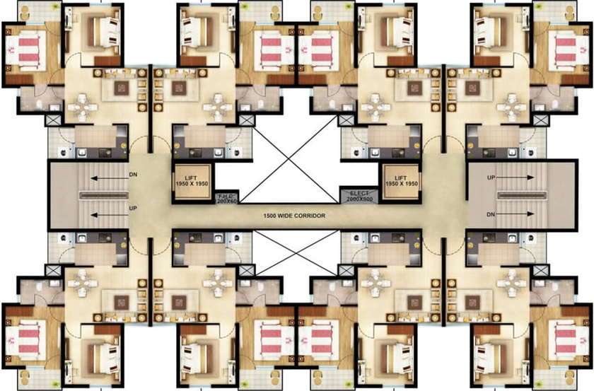 Floor Plan of Paarth Canary in Kanpur Road, Lucknow - Image 4303