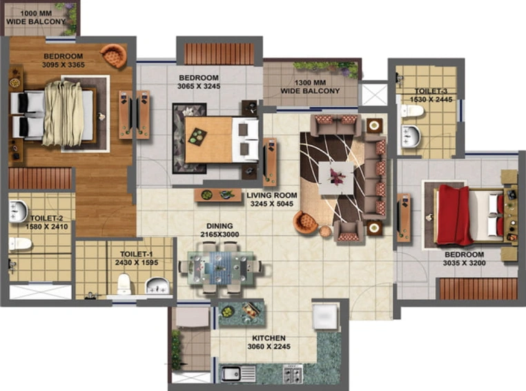2 BHK Flat in Paarth Goldfinch Towers in Sarojini Nagar, Lucknow - Image 364754