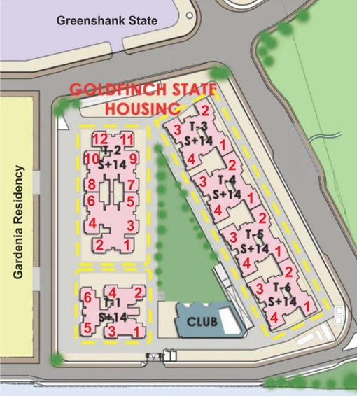 Master Plan of Paarth Goldfinch Towers in Sarojini Nagar, Lucknow - Image 4962