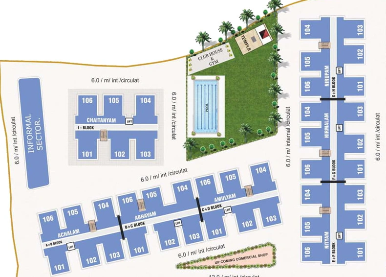 Master Plan of Aashima Royal City in Hoshangabad Road, Bhopal - Image 7781