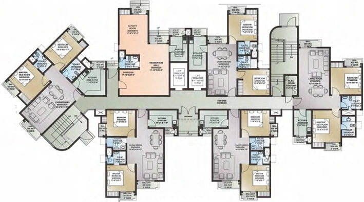 Floor Plan of Ansal Misty Homes in Sushant Golf City, Lucknow - Image 4241