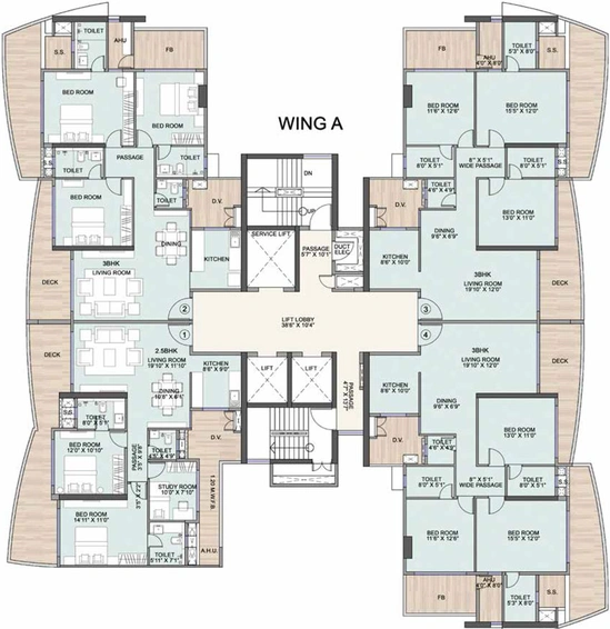 Floor Plan of Wadhwa The Nest in Andheri West, Mumbai - Image 13639