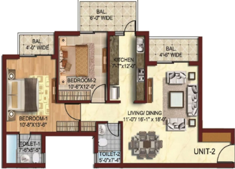2 BHK Flat in Ambika Florence Park in New Chandigarh, Chandigarh - Image 337785