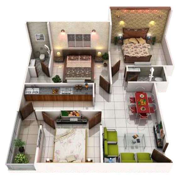 3 BHK Flat in RKN Nakshatra Enclave in Awadhpuri, Bhopal - Image 372523