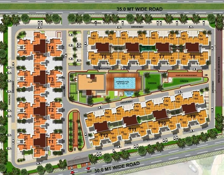 Master Plan of BBD Sunbreeze 1 - Green City in Faizabad Road, Lucknow - Image 40465