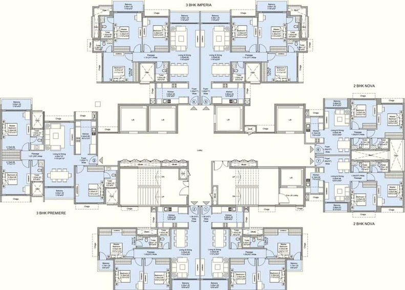 Floor Plan of L&T Elixir Reserve in Powai, Mumbai - Image 91231