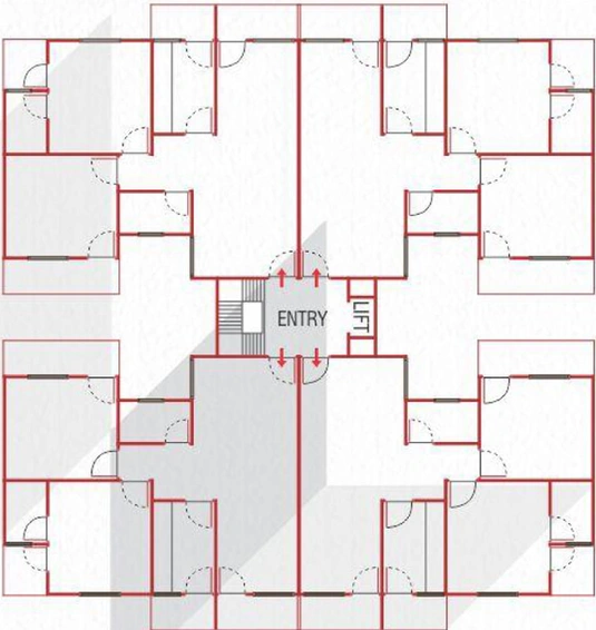 Floor Plan of Devki Nikunj Heights in Katara Hills, Bhopal - Image 45521