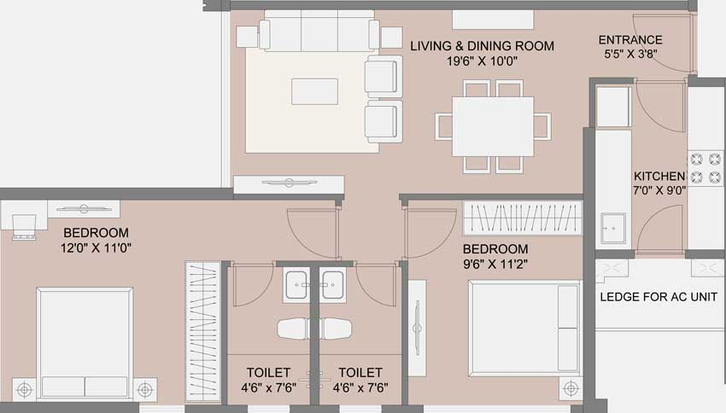 2 BHK Flat in Sunteck 4th Avenue in Goregaon West, Mumbai - Image 426607