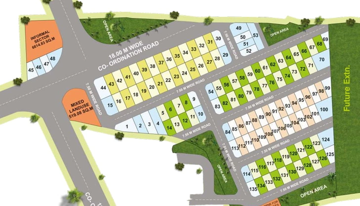 Master Plan of Lodhi Kasturi Habitat in Awadhpuri, Bhopal - Image 7808