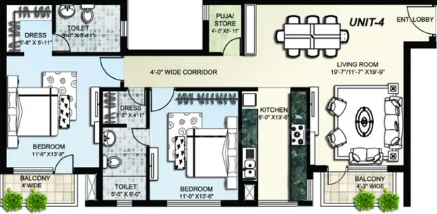 2 BHK Flat in Omaxe The Lake in New Chandigarh, Chandigarh - Image 512384
