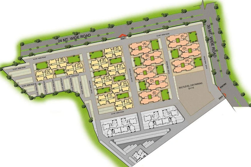 Master Plan of Ansal Basera Enclave in Sushant Golf City, Lucknow - Image 4256
