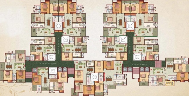 Floor Plan of NK Oak Forest in Argora, Ranchi - Image 5681