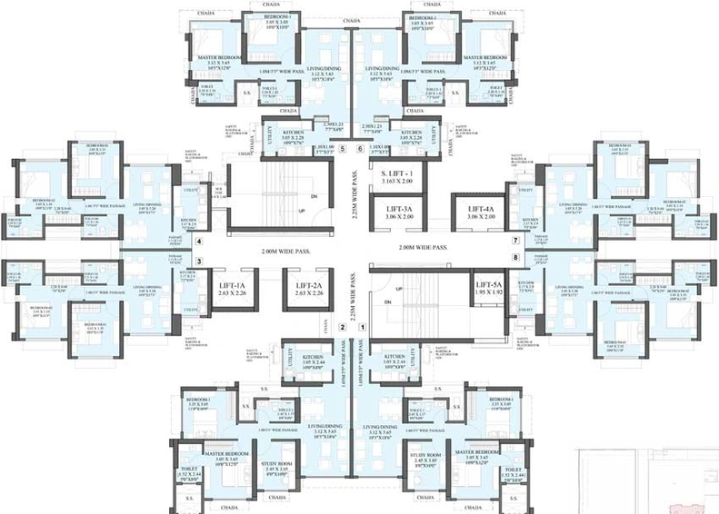 Floor Plan of Wadhwa Orchard in Kandivali East, Mumbai - Image 13630