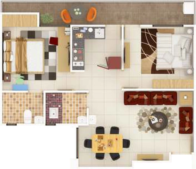 2 BHK Flat in Draupadi Shivlok Heights in Khajuri kalan, Bhopal - Image 370656