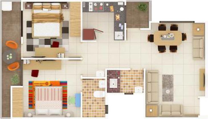 2 BHK Flat in Draupadi Shivlok Heights in Khajuri kalan, Bhopal - Image 370657