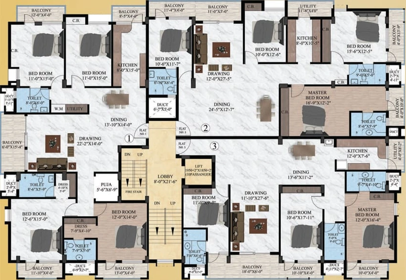 Floor Plan of Prarthana Aanandam in Kanke, Ranchi - Image 5712