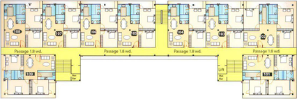 Floor Plan of Krishna Tower in Kanpur Road, Lucknow - Image 5104
