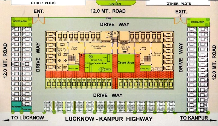 Master Plan of Krishna Tower in Kanpur Road, Lucknow - Image 5105