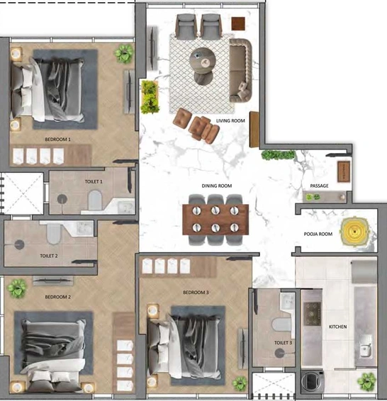 3 BHK Flat in Sugee Akanksha in Dadar West, Mumbai - Image 427082