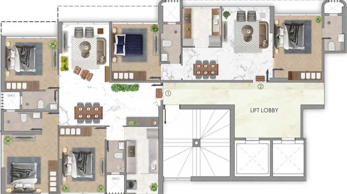 Floor Plan of Sugee Akanksha in Dadar West, Mumbai - Image 13901