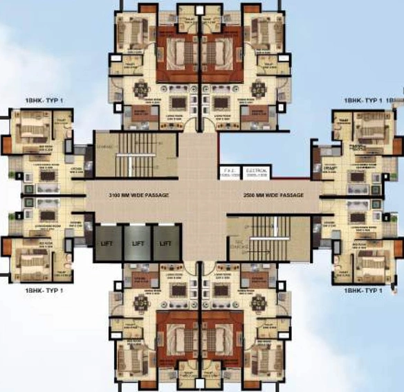 Floor Plan of Paarth Humming State in Sarojini Nagar, Lucknow - Image 4980