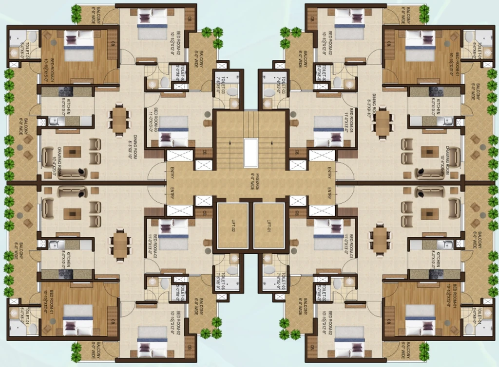 Floor Plan of Motia Blue Ridge in Panchkula, Chandigarh - Image 422522