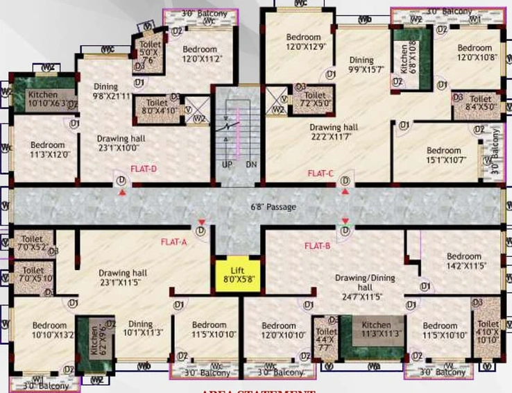 Floor Plan of Anaadi Asha Imperia in Hatia, Ranchi - Image 15828