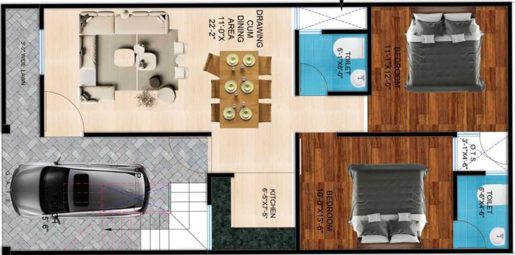 2 BHK House/Villa in Grah Paradise Phase 1 in Faizabad Road, Lucknow - Image 365343