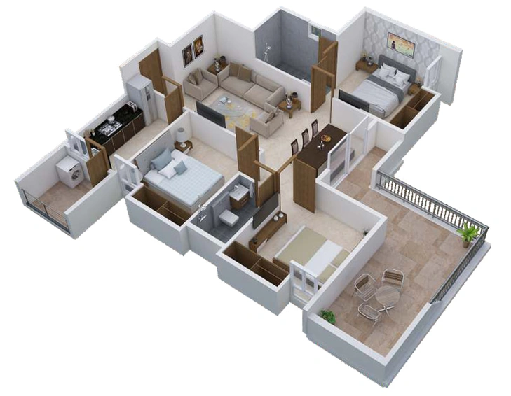 3 BHK Flat in Pradhan Pristine in Bawadiya Kalan, Bhopal - Image 793210