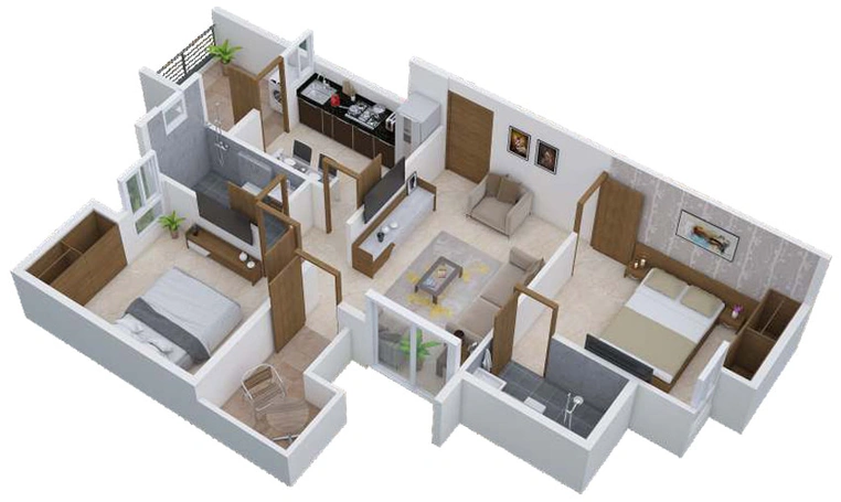 2 BHK Flat in Pradhan Pristine in Bawadiya Kalan, Bhopal - Image 793209