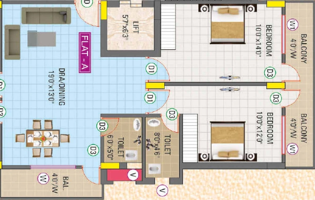 3 BHK Flat in Nexxgen Baleshwar Regency in Tupudana, Ranchi - Image 424596