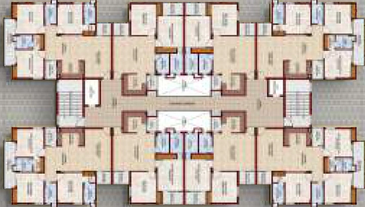 Floor Plan of Nirman KL Heights in Jankipuram Extension, Lucknow - Image 5018