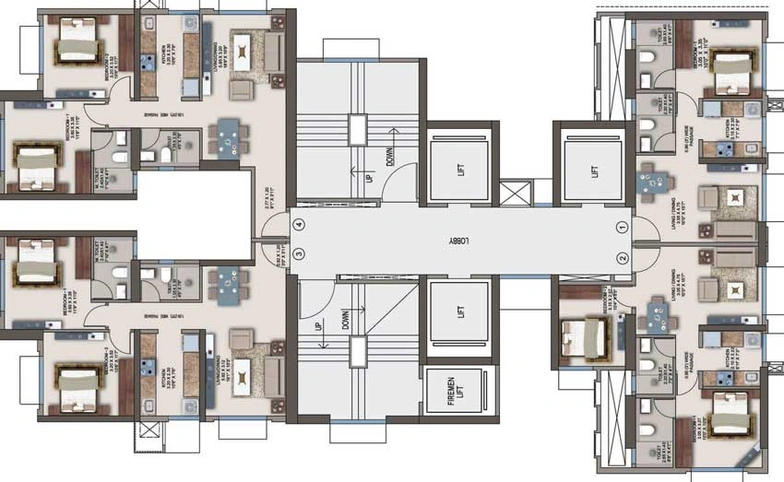 Floor Plan of Kanakia Zen World in Kanjurmarg East, Mumbai - Image 14038