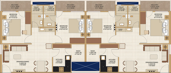 Floor Plan of Draupadi Shashwat Apartments in Khajuri kalan, Bhopal - Image 6041