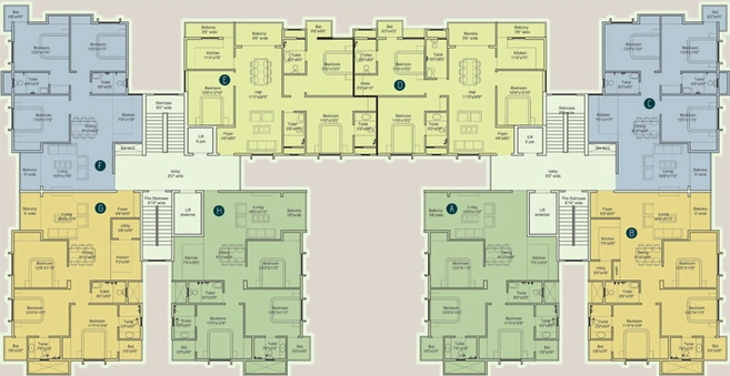Floor Plan of Pushpanjali Shree Sai Residency in Bariatu, Ranchi - Image 15918