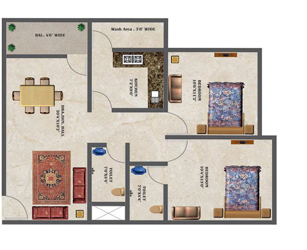 2 BHK Flat in Paras Heights in Ayodhya Bypass, Bhopal - Image 852945