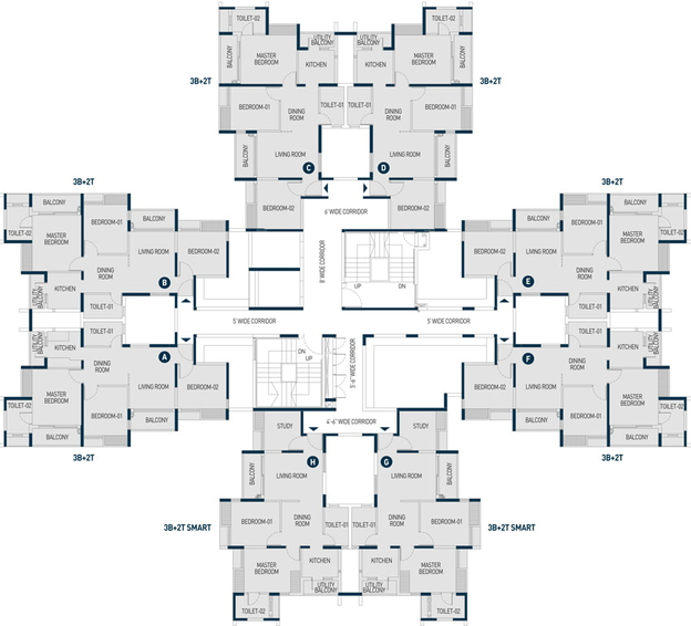 Floor Plan of DTC Capital City in Rajarhat, Kolkata - Image 50247