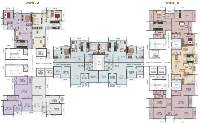 Floor Plan of Raheja Ascencio in Powai, Mumbai - Image 14189