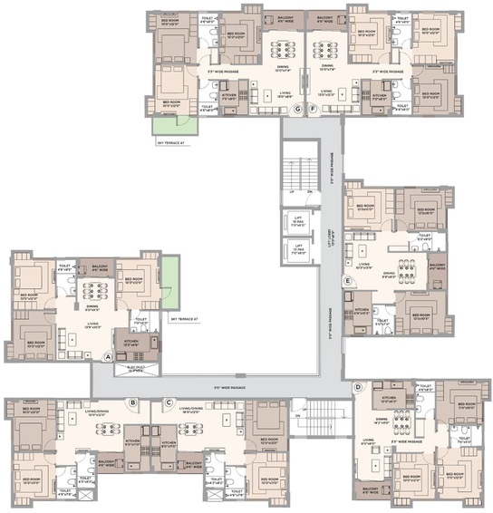 Floor Plan of Kalim Zeus in Park Circus, Kolkata - Image 47997