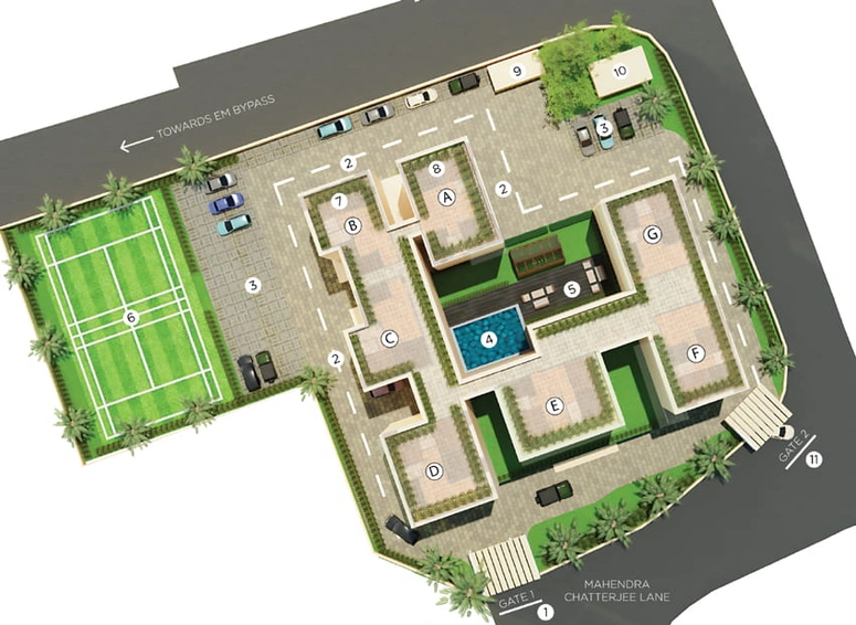 Master Plan of Kalim Zeus in Park Circus, Kolkata - Image 47998