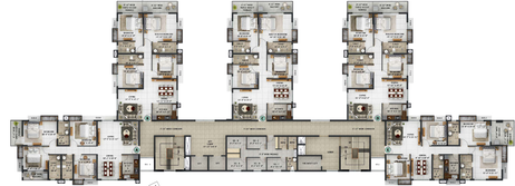 Floor Plan of Merlin Avana in Tollygunge, Kolkata - Image 47708