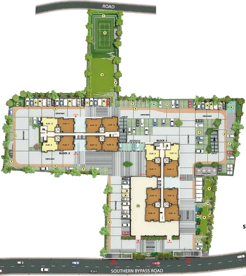 Master Plan of Merlin Skygaze in EM Bypass, Kolkata - Image 48043